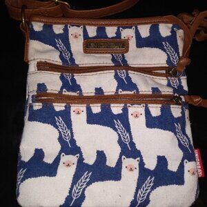 UNIONBAY bag with a distinctive llama print